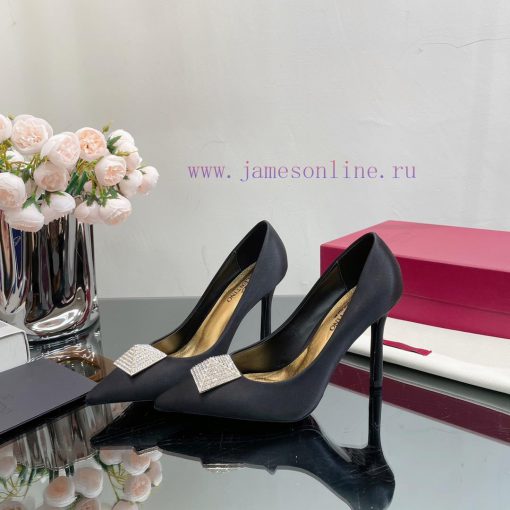 Valentino 2023 Spring/Summer New Silk High Heels Single Shoes————————————The upgraded and sm41z7nkg5 - Image 7
