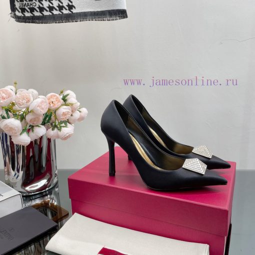 Valentino 2023 Spring/Summer New Silk High Heels Single Shoes————————————The upgraded and sm41z7nkg5 - Image 8