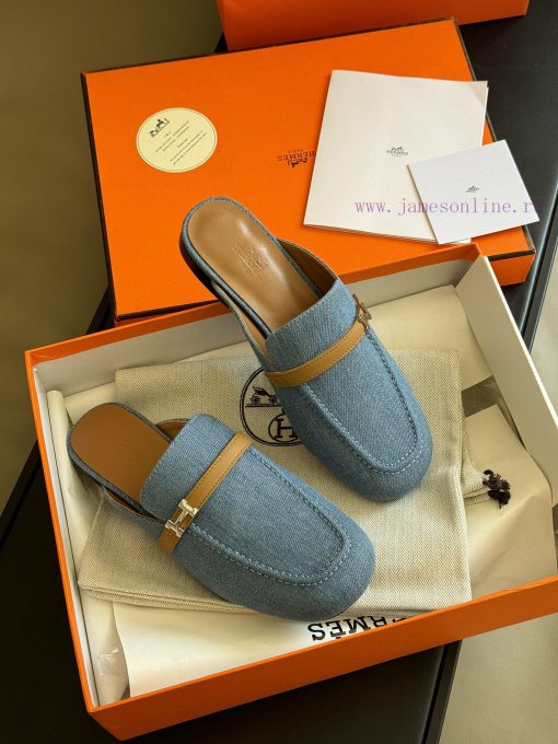 hermes ss24 new arrival～H Home 2024 Spring/Summer Mueller Slippers New ProductH's round head9zimess1 - Image 2