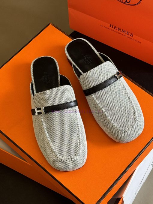 hermes ss24 new arrival～H Home 2024 Spring/Summer Mueller Slippers New ProductH's round headhv01o8fr - Image 3