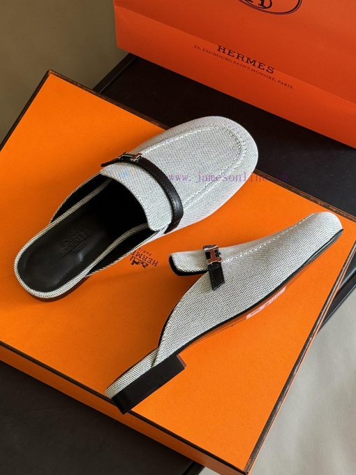 hermes ss24 new arrival～H Home 2024 Spring/Summer Mueller Slippers New ProductH's round headhv01o8fr - Image 5