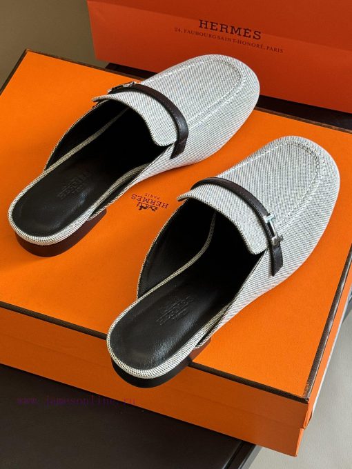 hermes ss24 new arrival～H Home 2024 Spring/Summer Mueller Slippers New ProductH's round headhv01o8fr - Image 6