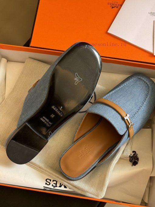 hermes ss24 new arrival～H Home 2024 Spring/Summer Mueller Slippers New ProductH's round head9zimess1 - Image 7