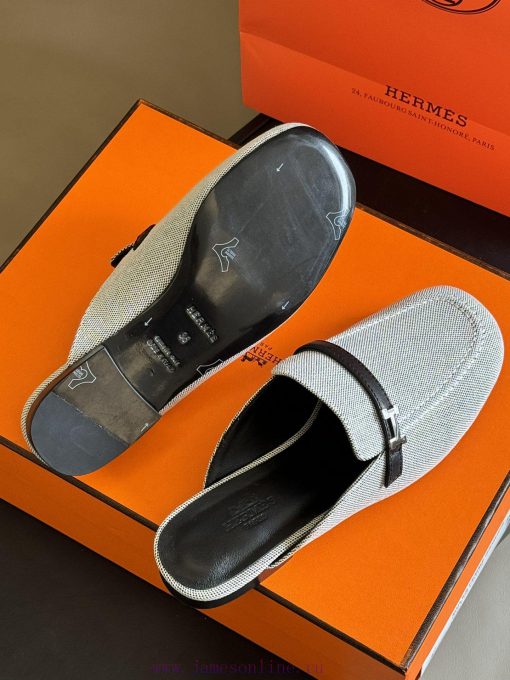 hermes ss24 new arrival～H Home 2024 Spring/Summer Mueller Slippers New ProductH's round headhv01o8fr - Image 7