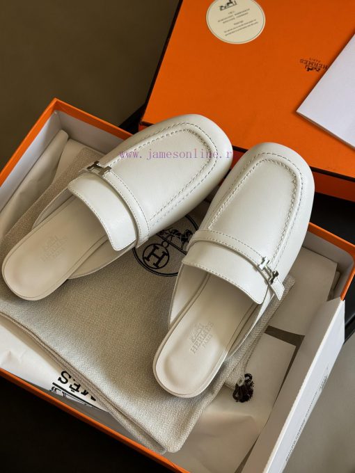 hermes ss24 new arrival～H Home 2024 Spring/Summer Mueller Slippers New ProductH's round head7o0hogbq - Image 2