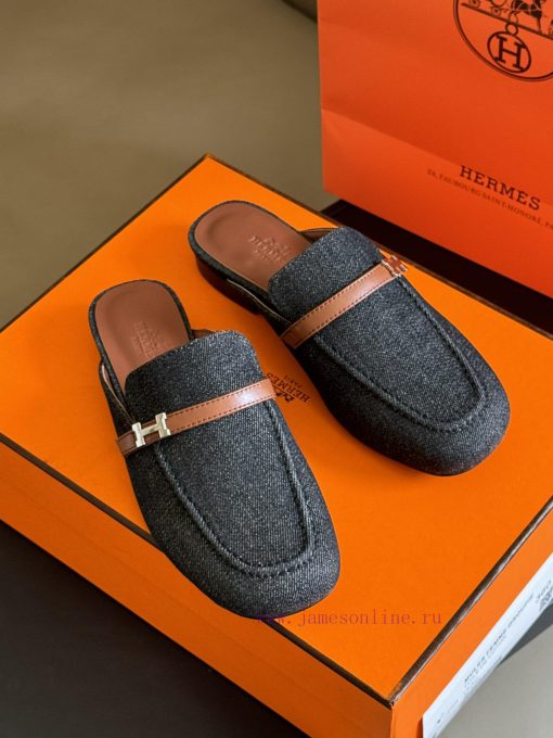 hermes ss24 new arrival～H Home 2024 Spring/Summer Mueller Slippers New ProductH's round heady2u3ryt7 - Image 3