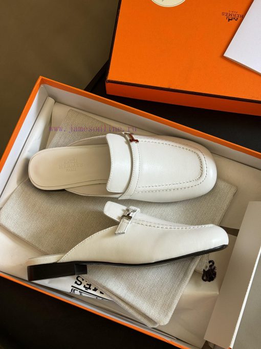 hermes ss24 new arrival～H Home 2024 Spring/Summer Mueller Slippers New ProductH's round head7o0hogbq - Image 4