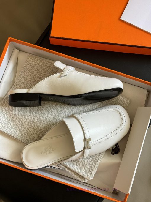 hermes ss24 new arrival～H Home 2024 Spring/Summer Mueller Slippers New ProductH's round head7o0hogbq - Image 5