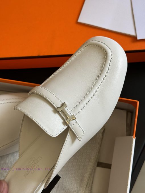 hermes ss24 new arrival～H Home 2024 Spring/Summer Mueller Slippers New ProductH's round head7o0hogbq - Image 6
