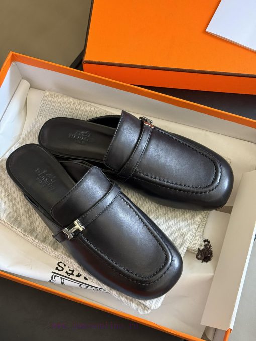 hermes ss24 new arrival～H Home 2024 Spring/Summer Mueller Slippers New ProductH's round headdq6hf786 - Image 2