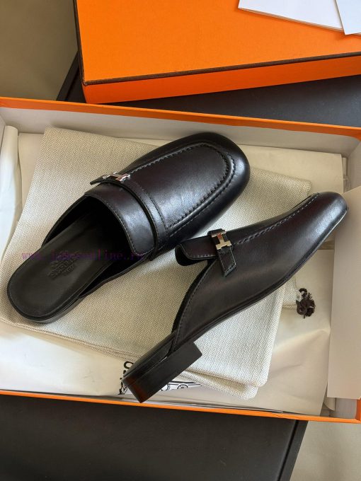 hermes ss24 new arrival～H Home 2024 Spring/Summer Mueller Slippers New ProductH's round headdq6hf786 - Image 4