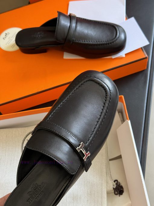 hermes ss24 new arrival～H Home 2024 Spring/Summer Mueller Slippers New ProductH's round headdq6hf786 - Image 5