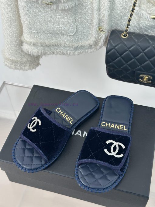 Chanel | Chanel 24C New Product ClassicDouble C flat slippersThe shoe upper is made of imporfkyxc8tb - Image 3