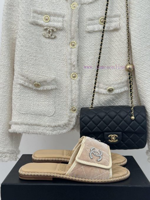 Chanel | Chanel 24C New Product ClassicDouble C flat slippersThe shoe upper is made of impor53tx3hi7
