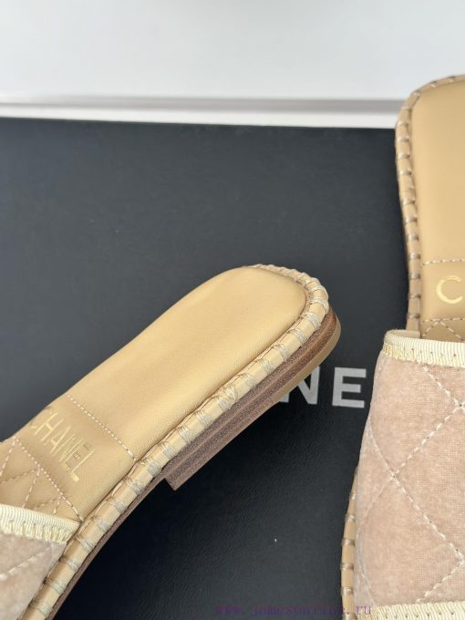 Chanel | Chanel 24C New Product ClassicDouble C flat slippersThe shoe upper is made of impor53tx3hi7 - Image 7