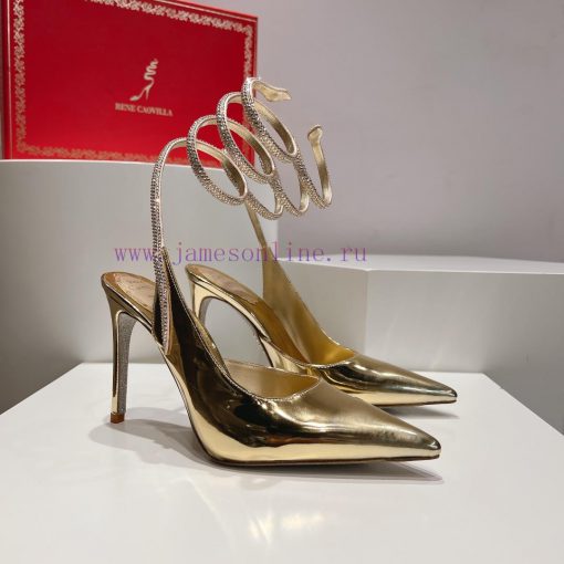 Top version𝐑𝐞𝐧𝐞𝐂𝐚𝐨𝐯𝐢𝐥𝐥𝐚 | 2024 𝐬𝐬𝐬𝐬𝐬 CLEO series, women's high heels with snake shaped headbwd2m1ury - Image 4