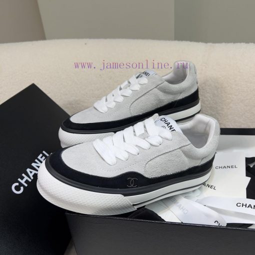 Chanel 丨 23B thick soled panda colored casual board shoesBlack and white color matching is sfnayro4h - Image 3