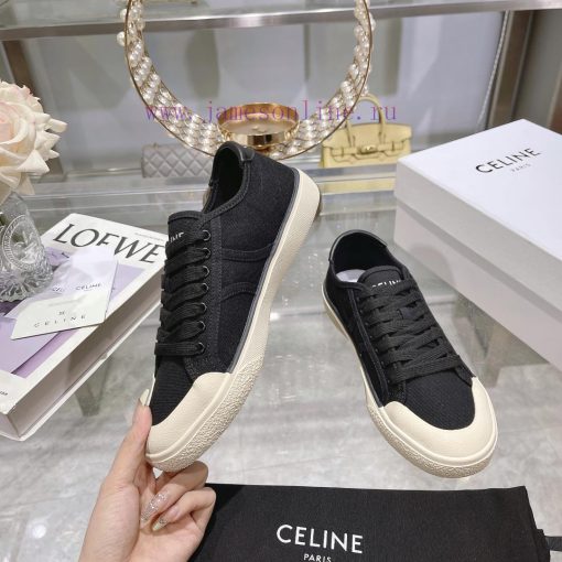 Celine 2024 Spring/Summer New Collection: Splicing Leather Triumphal Arch Logo Biscuit Flat r0nwzm1e - Image 4
