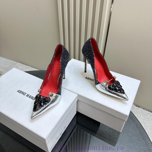 Hot selling ABING WANG rhinestone high heelsOn the basis of this, sparkling crystal embellisy2sc00yr - Image 2