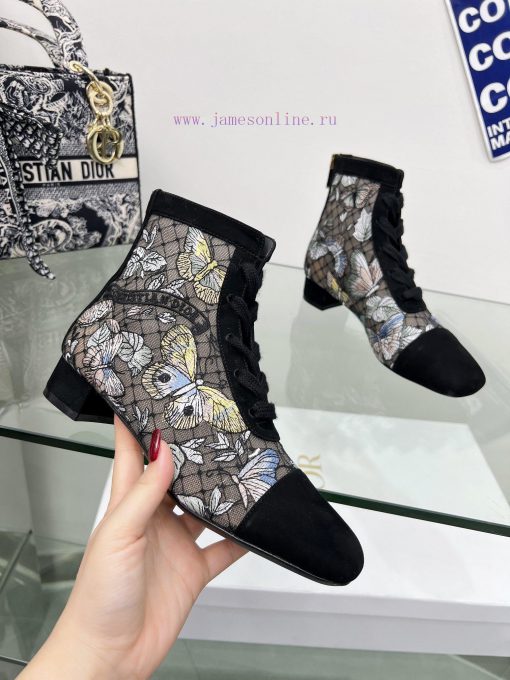 Follow the bootsJ'ADIOR Embroidered Jacquard Mesh Boots Dior 2023 Spring/Summer Latest Color7b70njx1 - Image 2