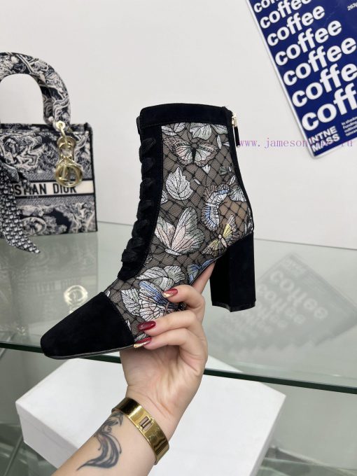 Follow the bootsJ'ADIOR Embroidered Jacquard Mesh Boots Dior 2023 Spring/Summer Latest Colory15qnie6 - Image 3