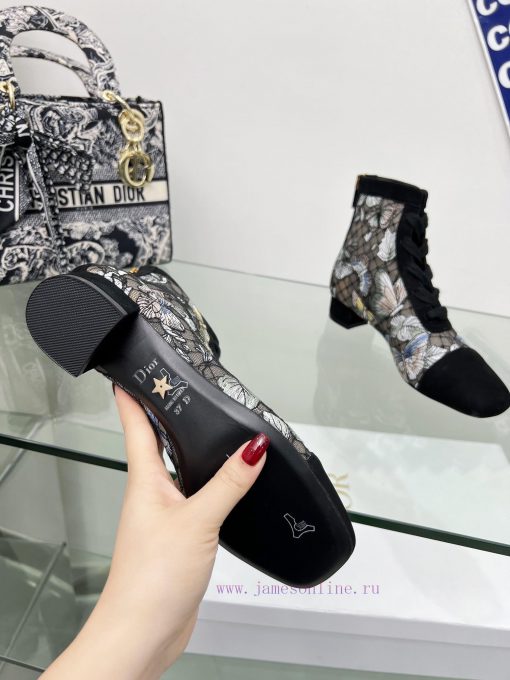 Follow the bootsJ'ADIOR Embroidered Jacquard Mesh Boots Dior 2023 Spring/Summer Latest Color7b70njx1 - Image 10