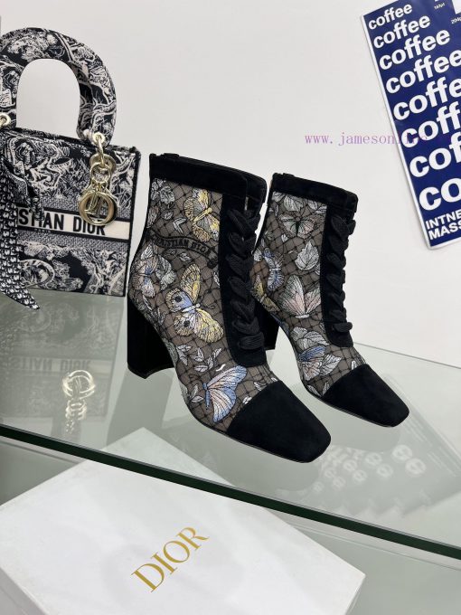 Follow the bootsJ'ADIOR Embroidered Jacquard Mesh Boots Dior 2023 Spring/Summer Latest Colory15qnie6 - Image 8