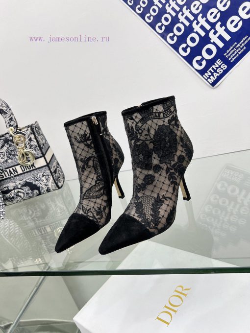 Follow the bootsJ'ADIOR Embroidered Jacquard Mesh Boots Dior 2023 Spring/Summer Latest Coloro2pn7fgr - Image 4