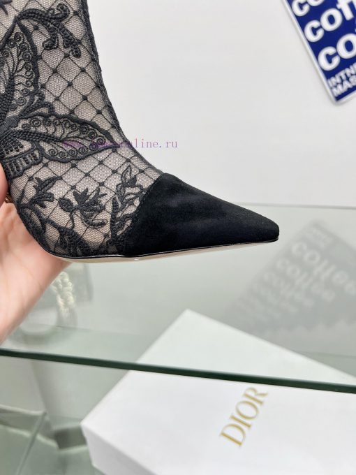 Follow the bootsJ'ADIOR Embroidered Jacquard Mesh Boots Dior 2023 Spring/Summer Latest Coloratfjnldy - Image 9