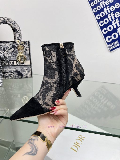 Follow the bootsJ'ADIOR Embroidered Jacquard Mesh Boots Dior 2023 Spring/Summer Latest Color86wpfhlz - Image 3