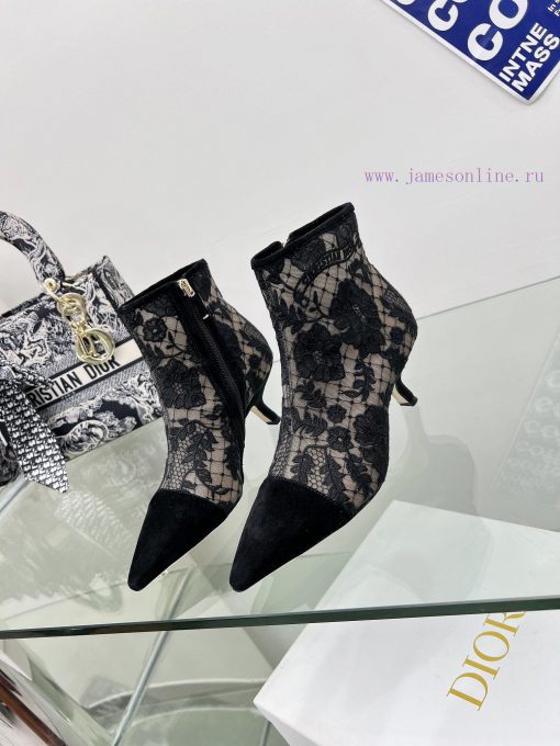Follow the bootsJ'ADIOR Embroidered Jacquard Mesh Boots Dior 2023 Spring/Summer Latest Color86wpfhlz - Image 4