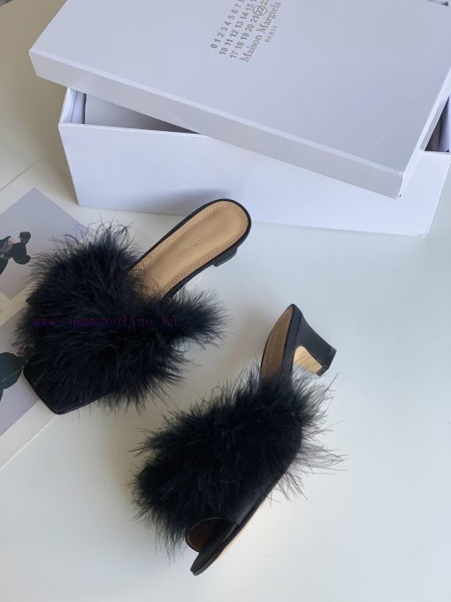 High quality Maison Margiela MM6 new slippersUpper mink fur lining sheepskin heel height 5.5uzgezfyc - Image 5