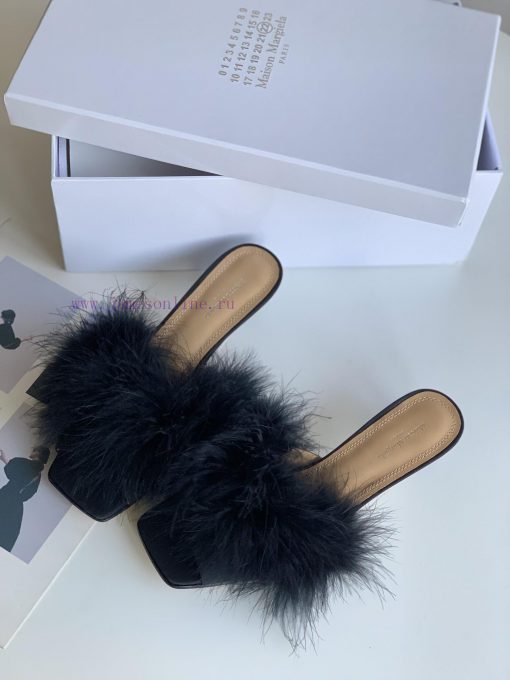 High quality Maison Margiela MM6 new slippersUpper mink fur lining sheepskin heel height 5.5uzgezfyc - Image 7
