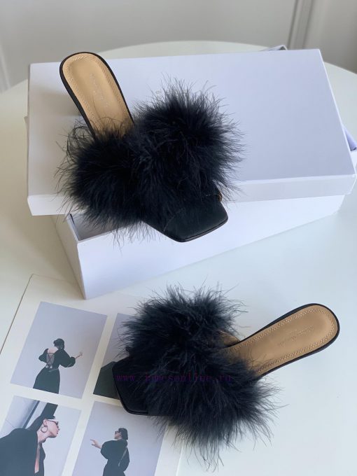 High quality Maison Margiela MM6 new slippersUpper mink fur lining sheepskin heel height 5.5uzgezfyc - Image 9