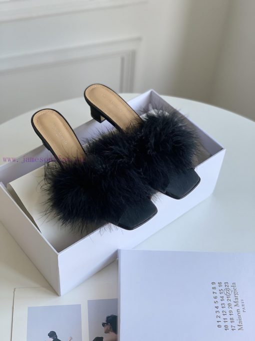 High quality Maison Margiela MM6 new slippersUpper mink fur lining sheepskin heel height 5.5uzgezfyc - Image 10