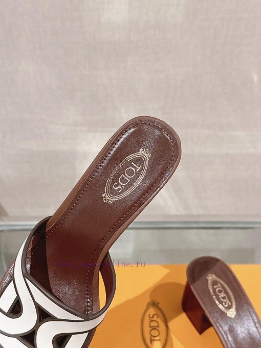 -24Ss new Tod * buckle thick heel slippersThis sandal is made of soft leather, cut into the turkyecw - Image 7