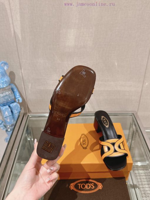 -24Ss new Tod * buckle thick heel slippersThis sandal is made of soft leather, cut into the 6ssug55z - Image 10