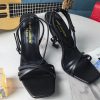 Mi 2024 Early Spring New CollectionThe top Saint Laurent YSL logo and high-heeled sandals arg25t5gbn
