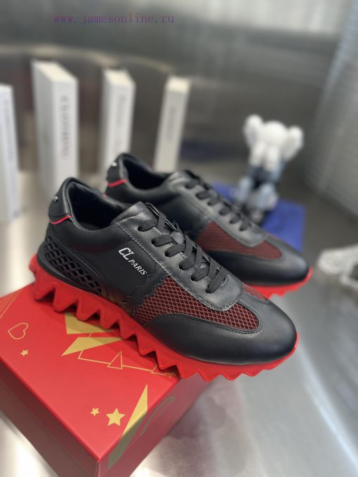 ╔ 🦈 Grid Red Bottom Shark Bottom ╗️Top level customized version𝑪𝒉𝒓𝒊𝒔𝒕𝒊𝒂𝒏 𝑳𝒐𝒖𝒃𝒐𝒖𝒕𝒊𝒏Whether itx65y1ulp - Image 3
