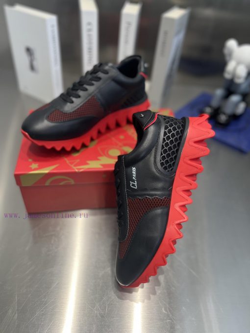 ╔ 🦈 Grid Red Bottom Shark Bottom ╗️Top level customized version𝑪𝒉𝒓𝒊𝒔𝒕𝒊𝒂𝒏 𝑳𝒐𝒖𝒃𝒐𝒖𝒕𝒊𝒏Whether itx65y1ulp - Image 5