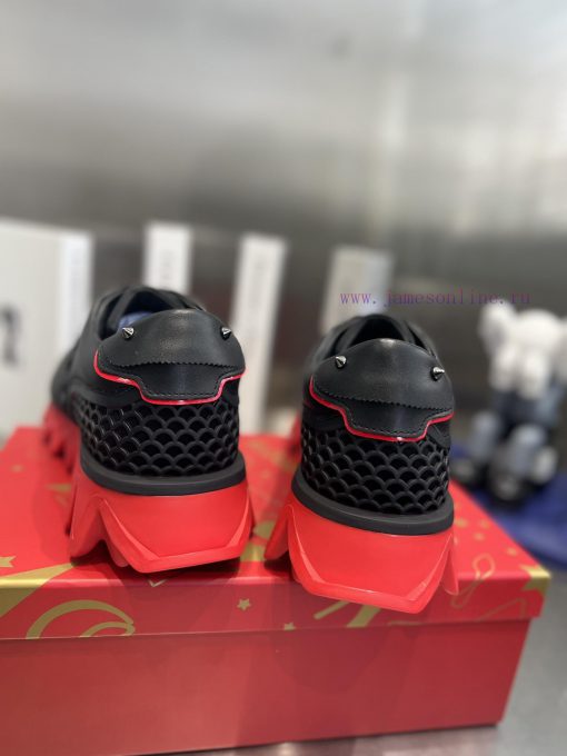 ╔ 🦈 Grid Red Bottom Shark Bottom ╗️Top level customized version𝑪𝒉𝒓𝒊𝒔𝒕𝒊𝒂𝒏 𝑳𝒐𝒖𝒃𝒐𝒖𝒕𝒊𝒏Whether itx65y1ulp - Image 9