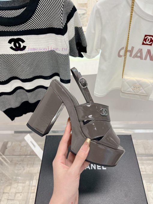 𝗖𝗛𝗔𝗡𝗘𝗟 Fashion Show Coarse Heel Water Platform Sandals Popular Running Single Explosive Prodeywg2f8g - Image 6