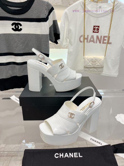𝗖𝗛𝗔𝗡𝗘𝗟 Fashion Show Coarse Heel Water Platform Sandals Popular Running Single Explosive Prodmmly65eq - Image 4