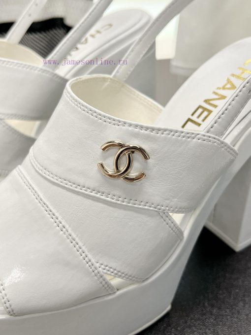 𝗖𝗛𝗔𝗡𝗘𝗟 Fashion Show Coarse Heel Water Platform Sandals Popular Running Single Explosive Prodmmly65eq - Image 8