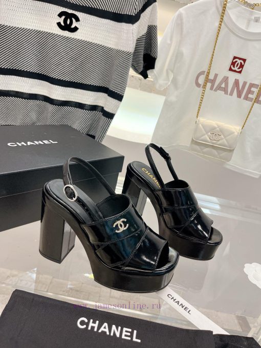 𝗖𝗛𝗔𝗡𝗘𝗟 Fashion Show Coarse Heel Water Platform Sandals Popular Running Single Explosive Prodv0tu3yrt - Image 2