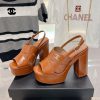 𝗖𝗛𝗔𝗡𝗘𝗟 Fashion Show Coarse Heel Water Platform Sandals Popular Running Single Explosive Prodvsnxtmid