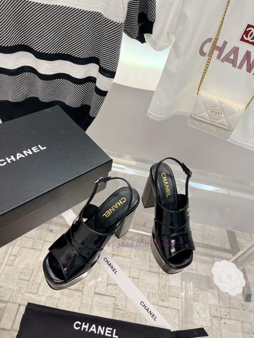 𝗖𝗛𝗔𝗡𝗘𝗟 Fashion Show Coarse Heel Water Platform Sandals Popular Running Single Explosive Prodv0tu3yrt - Image 5
