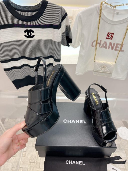 𝗖𝗛𝗔𝗡𝗘𝗟 Fashion Show Coarse Heel Water Platform Sandals Popular Running Single Explosive Prodv0tu3yrt - Image 6
