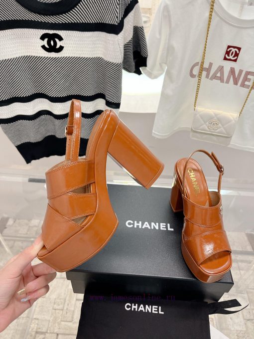 𝗖𝗛𝗔𝗡𝗘𝗟 Fashion Show Coarse Heel Water Platform Sandals Popular Running Single Explosive Prodvsnxtmid - Image 7