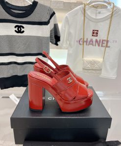 𝗖𝗛𝗔𝗡𝗘𝗟 Fashion Show Coarse Heel Water Platform Sandals Popular Running Single Explosive Prodmvlvmbgb